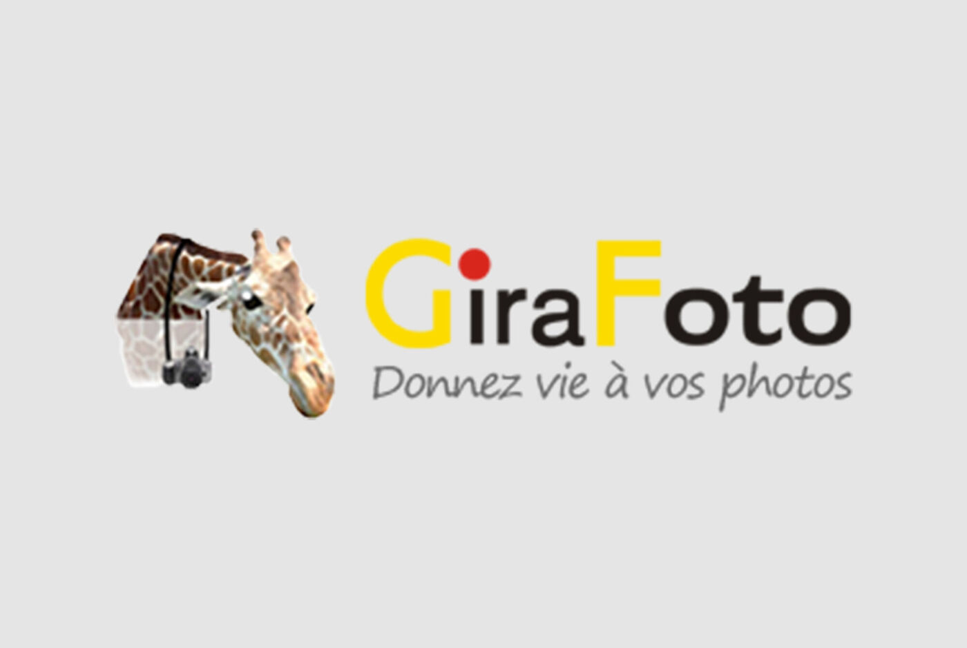 Logo de GiraFoto avec motif de girafe