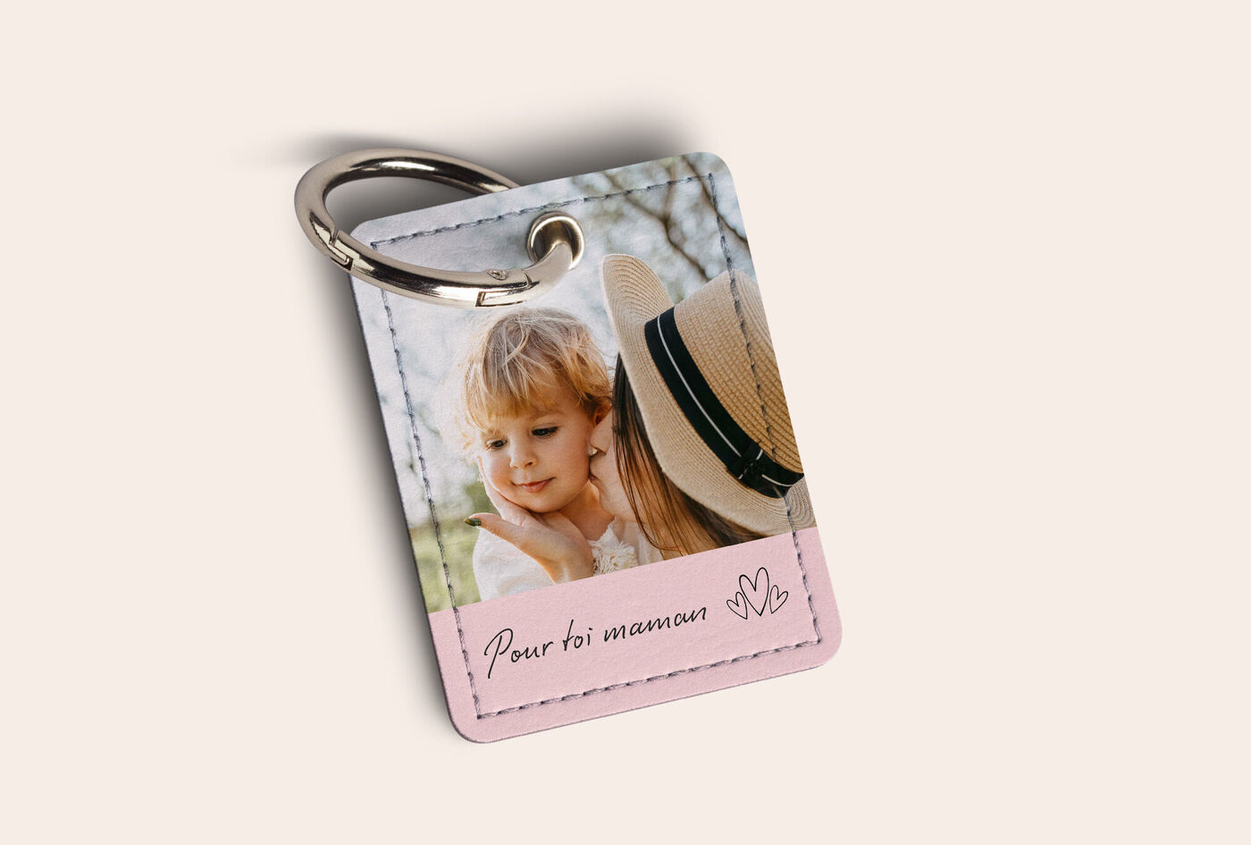 Porte-clé rectangulaire "Pour toi maman"