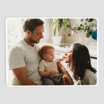 Set de table personnalisé avec une belle photo de jeunes parents et leur bébé