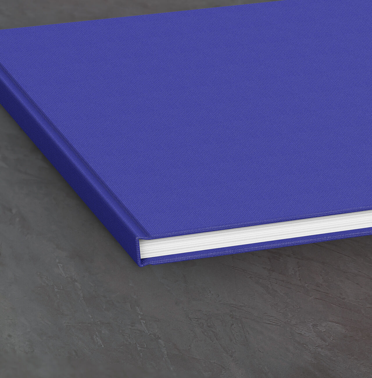 Couverture en lin bleu d'un Livre Photo CEWE