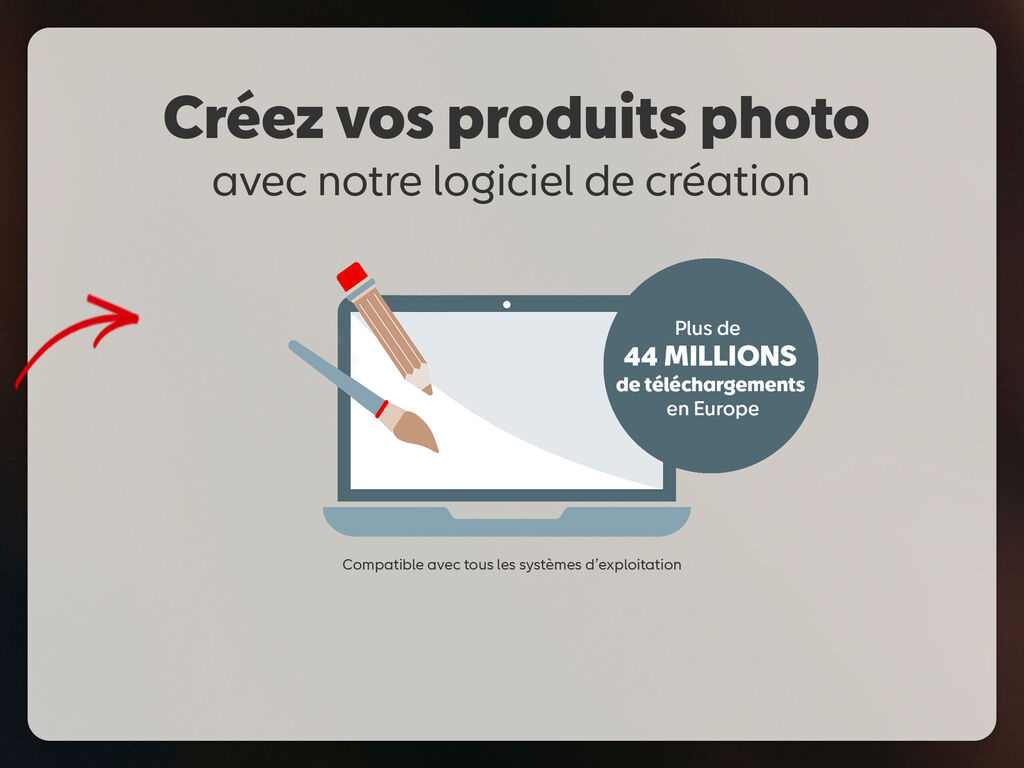 Créez vos produits photo avec notre logiciel de création