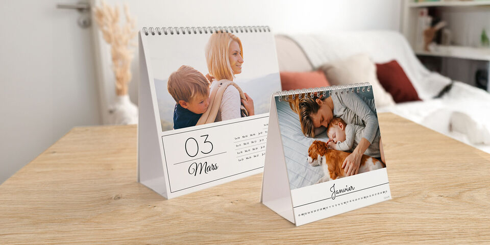 calendrier photo de bureau personnalisé