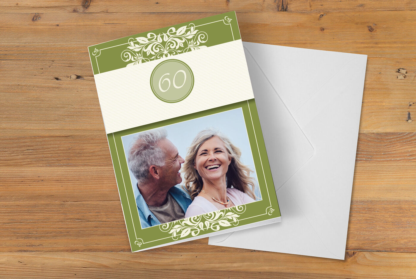 Carte d'anniversaire personnalisée pour les 60 ans d'un couple