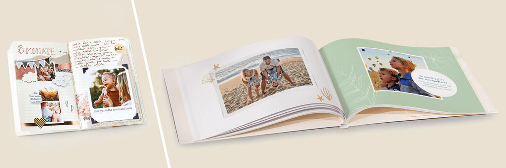 Album scrapbooking vs livre photo en ligne
