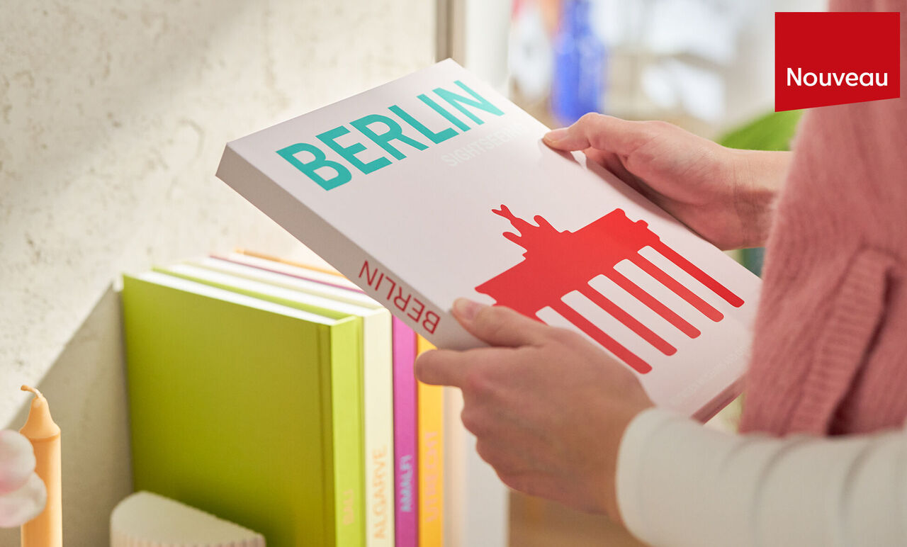 Album photo coloré par destination de voyage