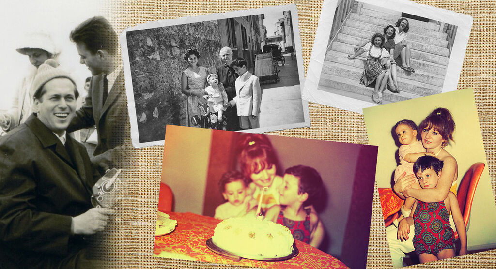 Collage de photos nostalgiques montrant de beaux souvenirs, y compris des célébrations familiales et des souvenirs d'enfance