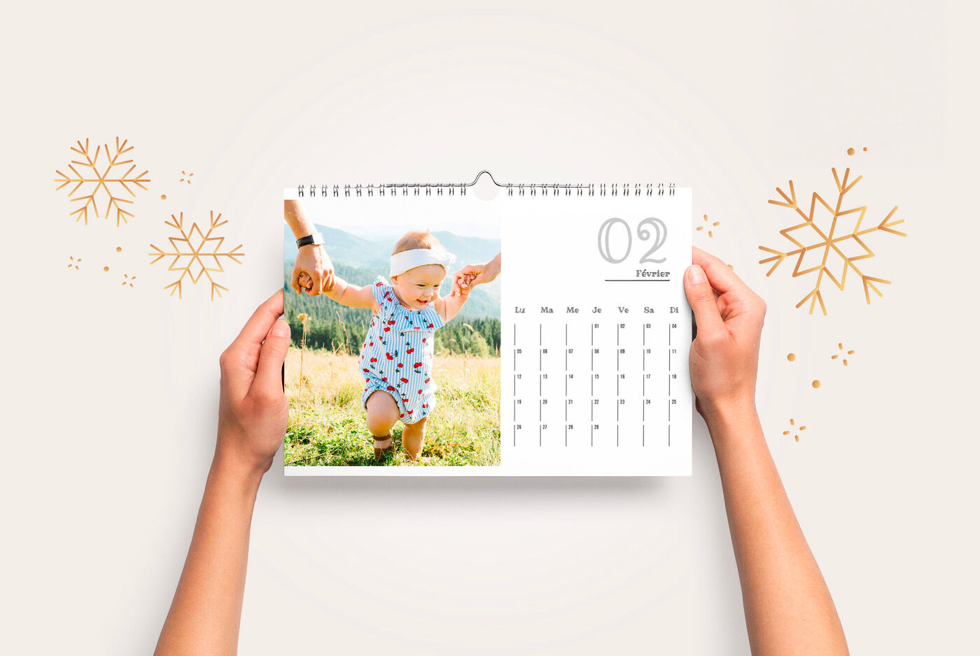 Calendrier photo mural A4 Paysage avec label Top vente