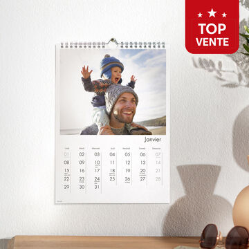 Calendrier photo mural A4 portrait avec la mention meilleure vente