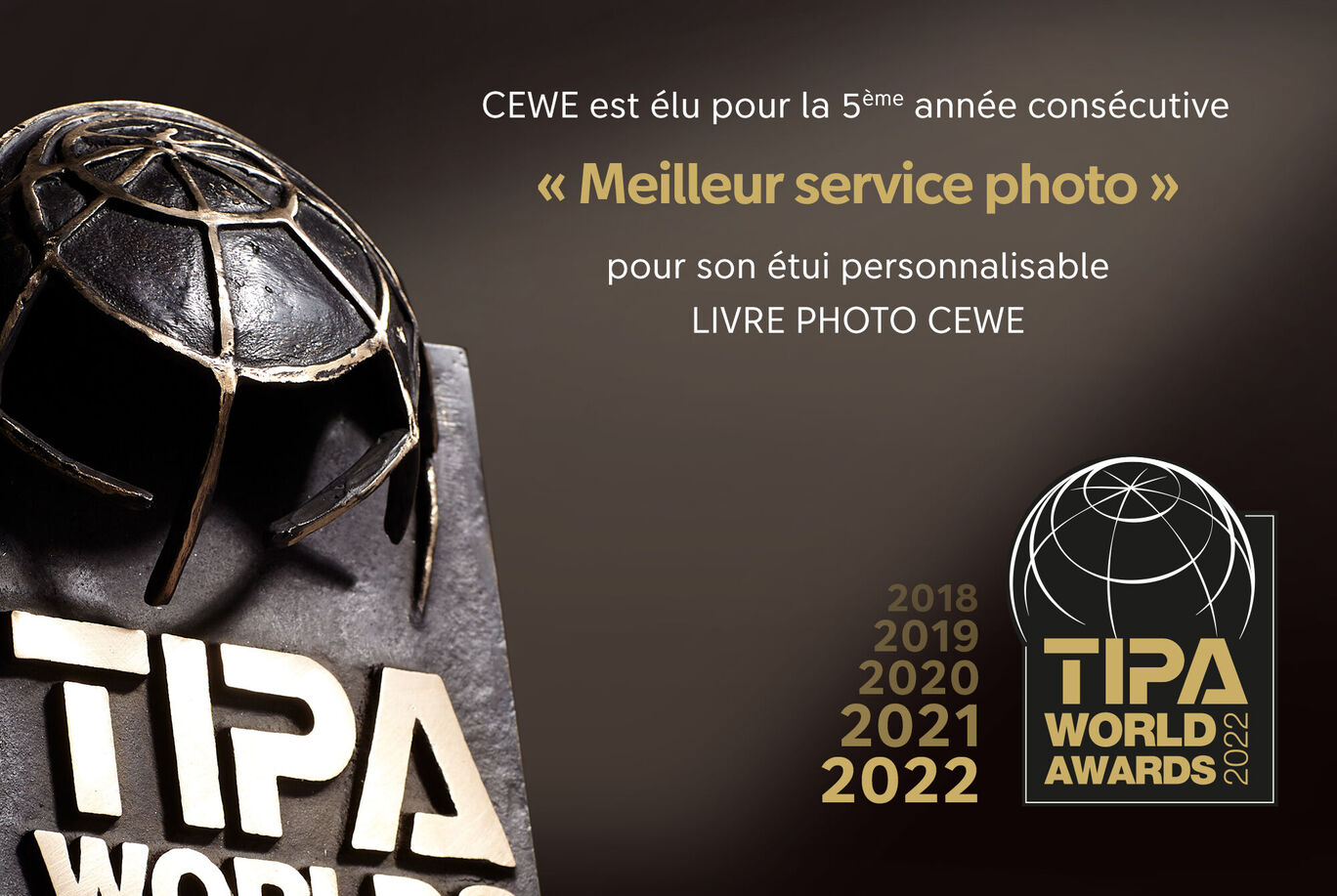 CEWE a été récompensé pour le meilleur service lors des TIPA Awards.