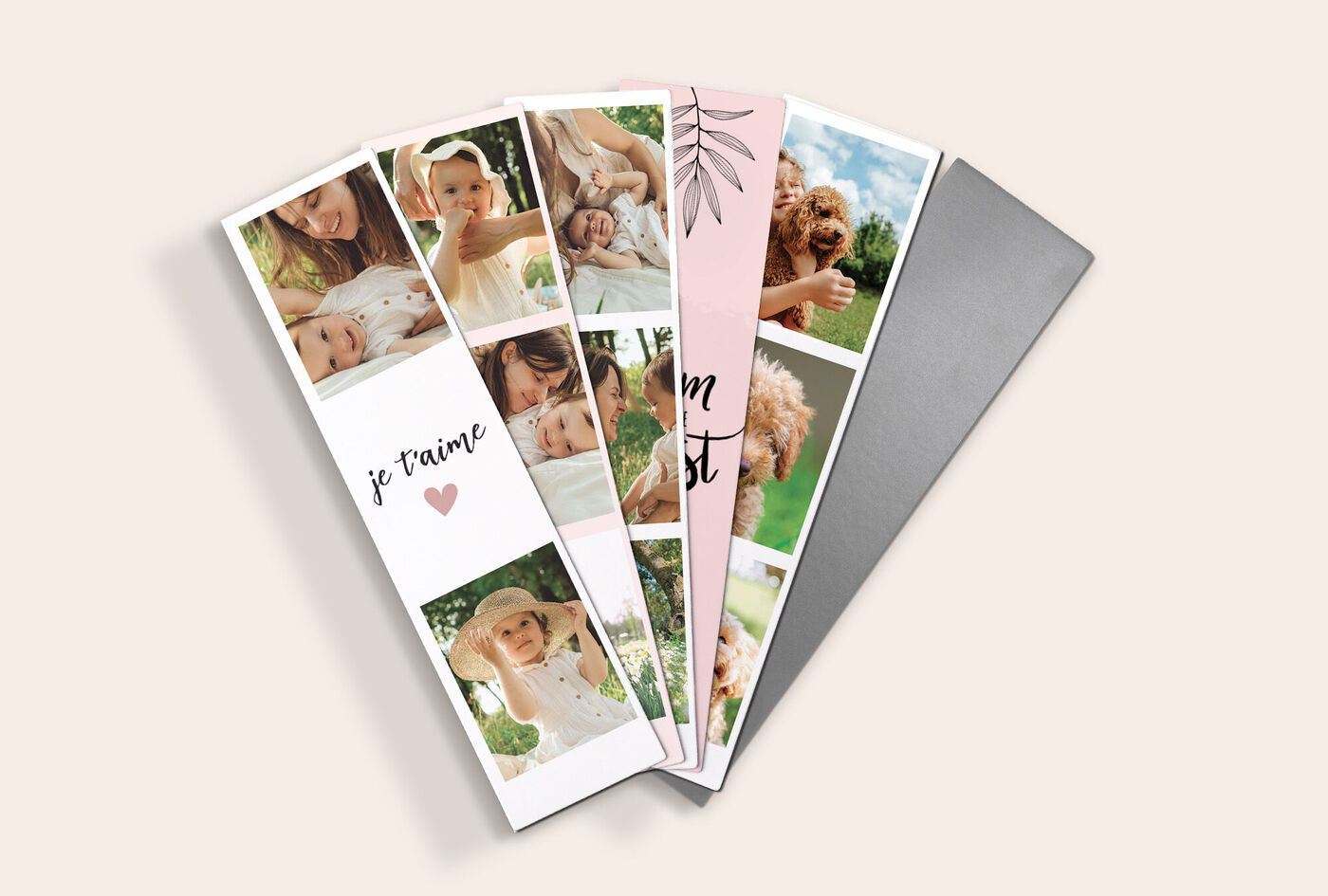 Magnets photo cabine "je t'aime maman"