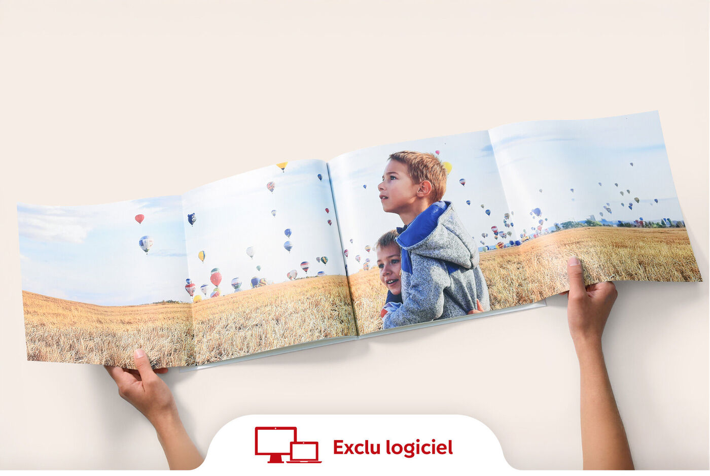 Superbe photo imprimée sur la double-page panoramique d'un Livre Photo CEWE