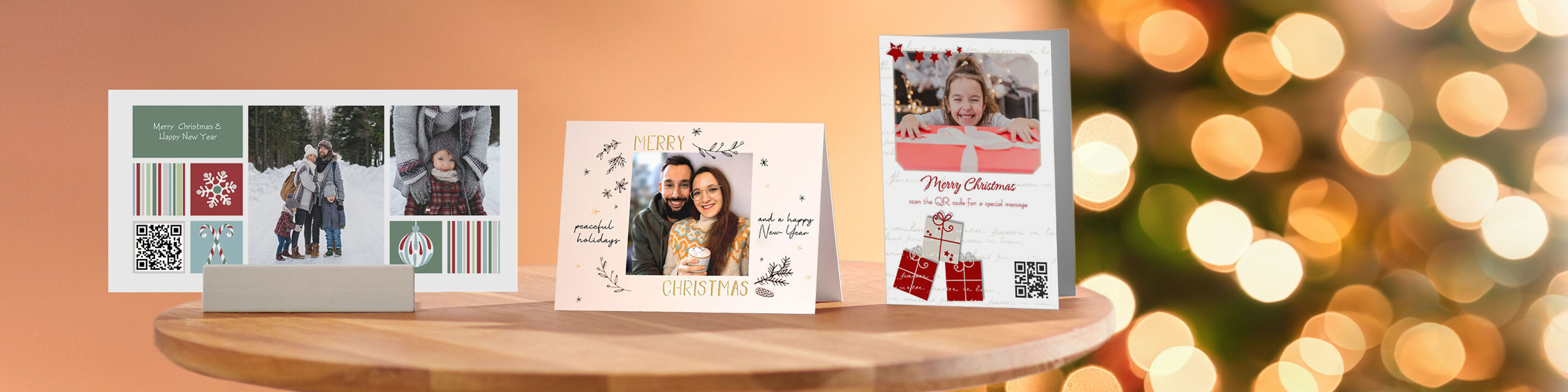 Carte de vœux de Noël personnalisée avec une vidéo