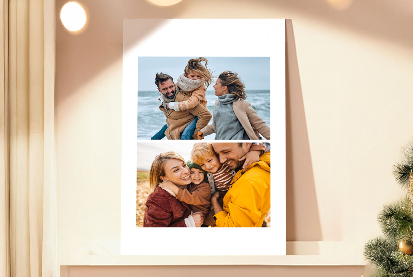 Une famille profite de moments au bord de la mer et lors d'une promenade en extérieur