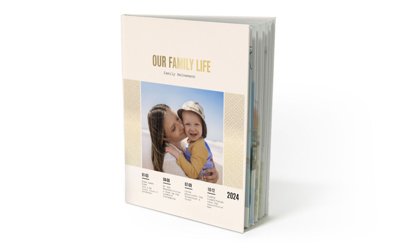 Modèle d'album photo de l'année, ton beige clair