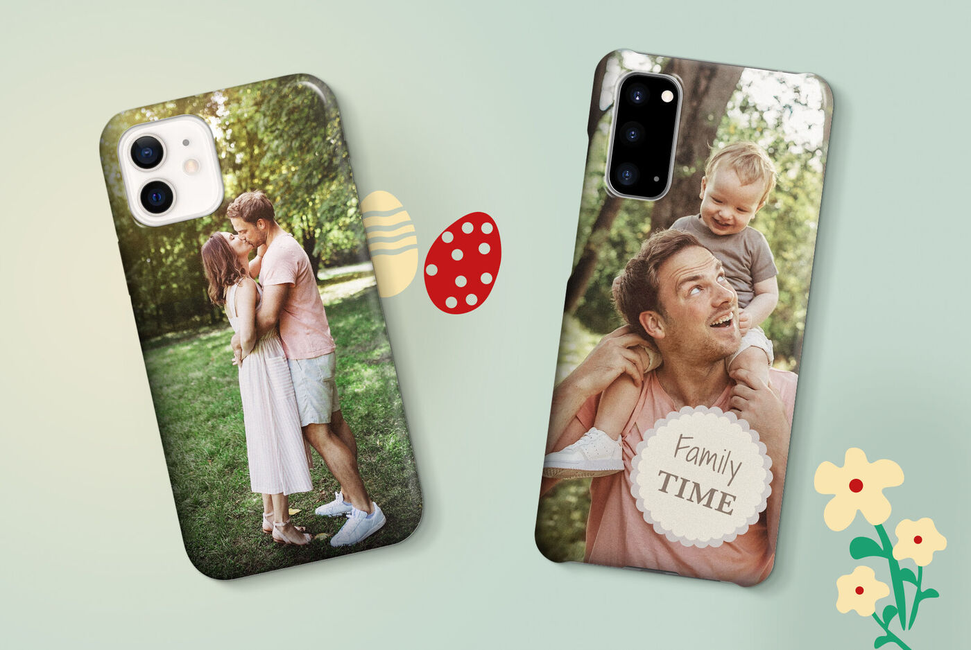 Coque de téléphone personnalisée avec photo, cadeau pratique pour Pâques