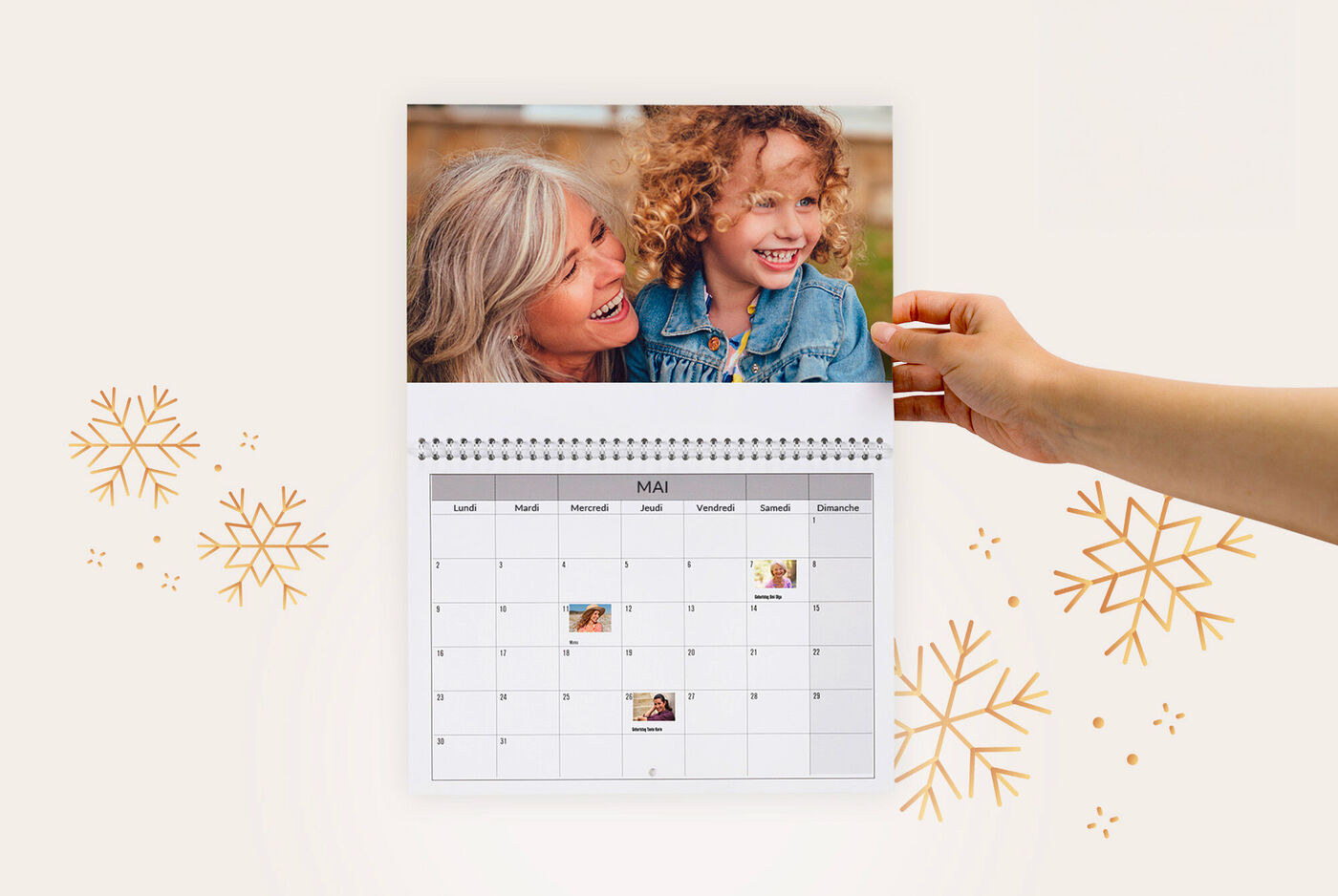 Calendrier photo double page