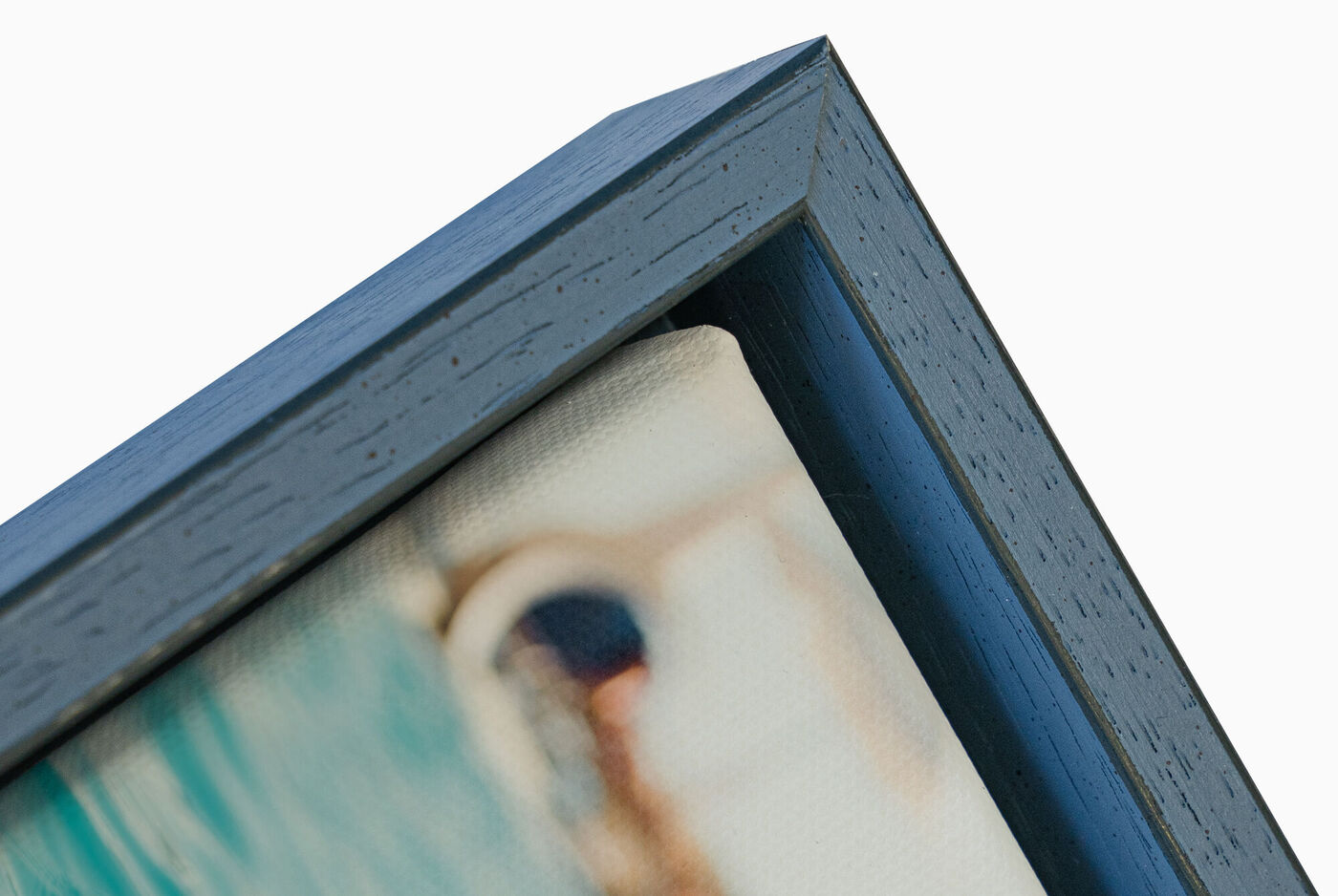 Cadre caisse américaine bleu pour photo sur toile