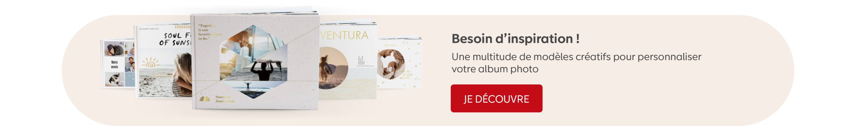 Une multitude de modèles créatifs pour personnaliser votre album photo