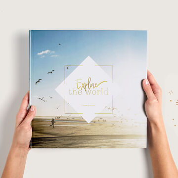 Livre photo XL carré avec des décorations de noel