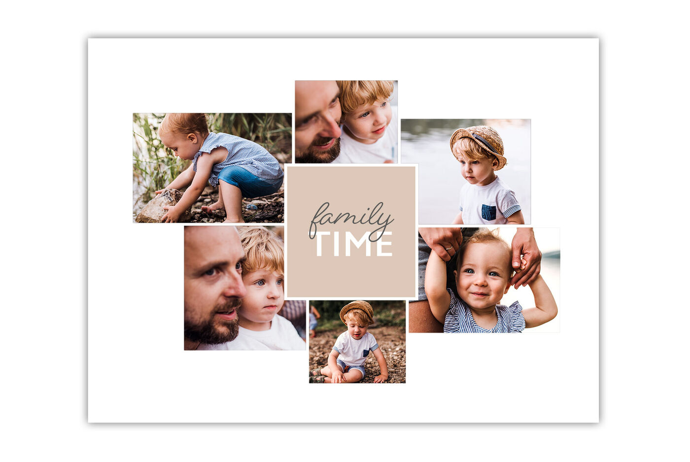 Modèle de poster Family Time avec photos