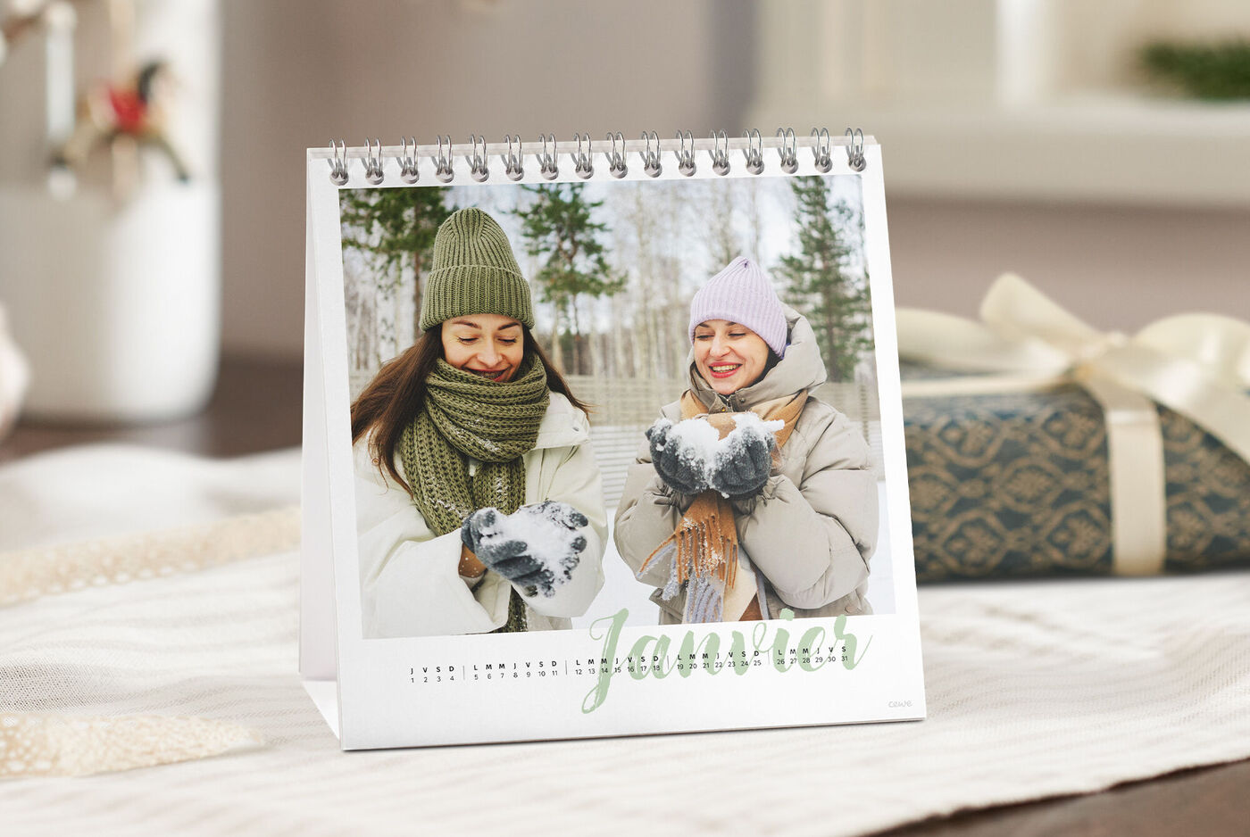 Calendrier de bureau carré 14x14