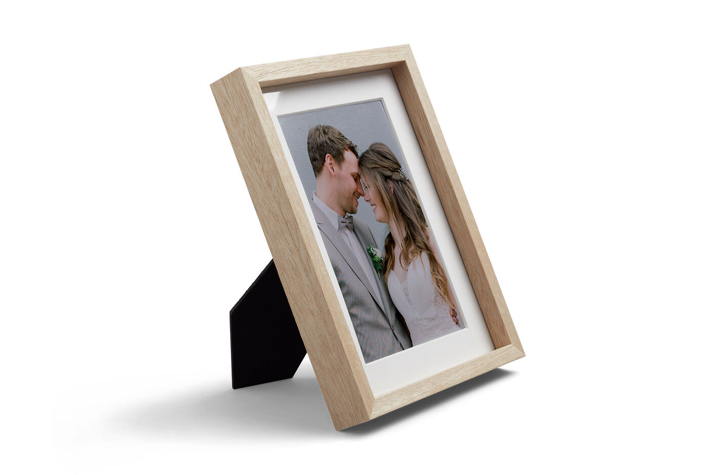 Cadre photo en bois avec coloris Chêne