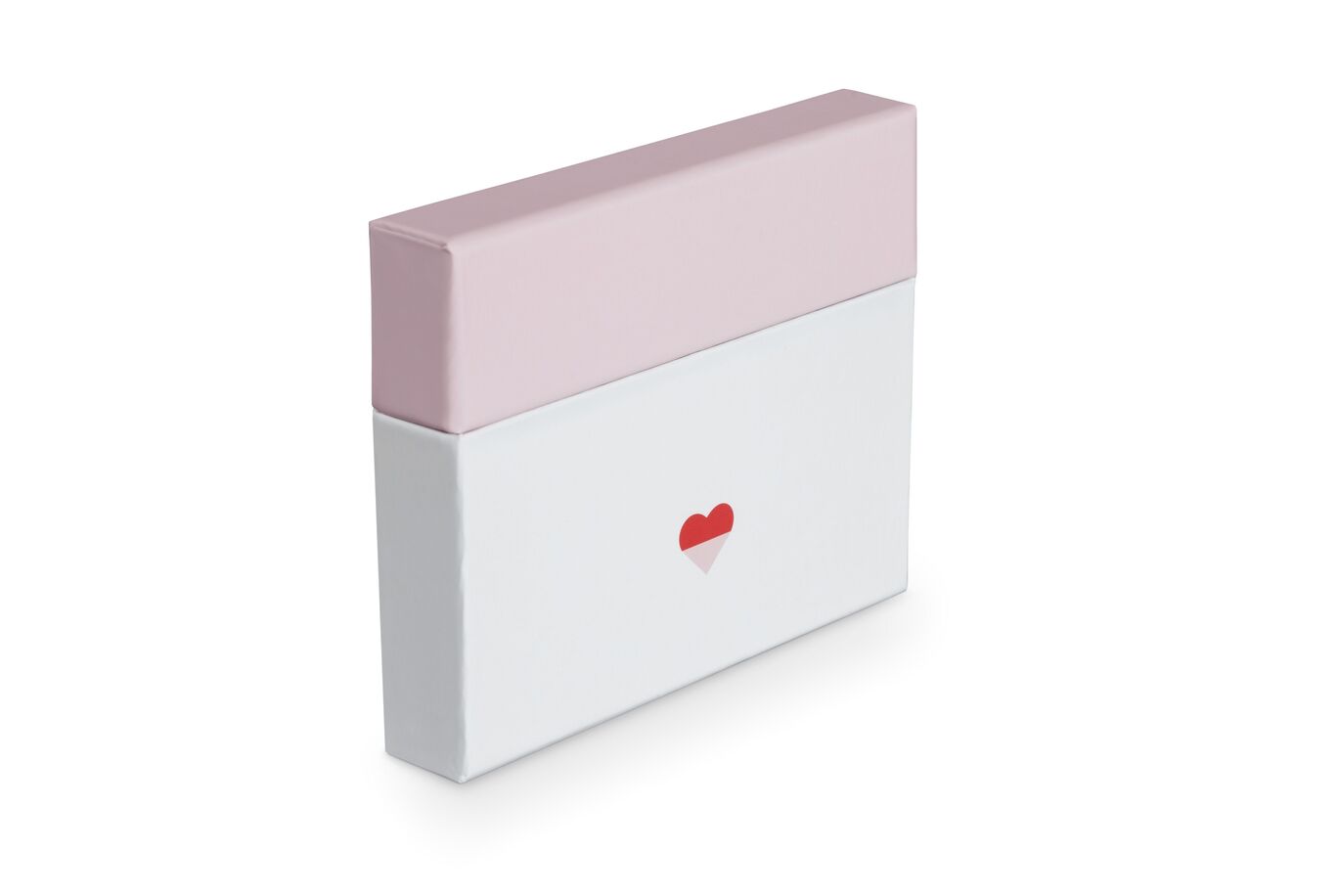 Magnifique boîte-cadeau avec un motif de cœur rouge