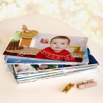 Pile de tirages photo classiques