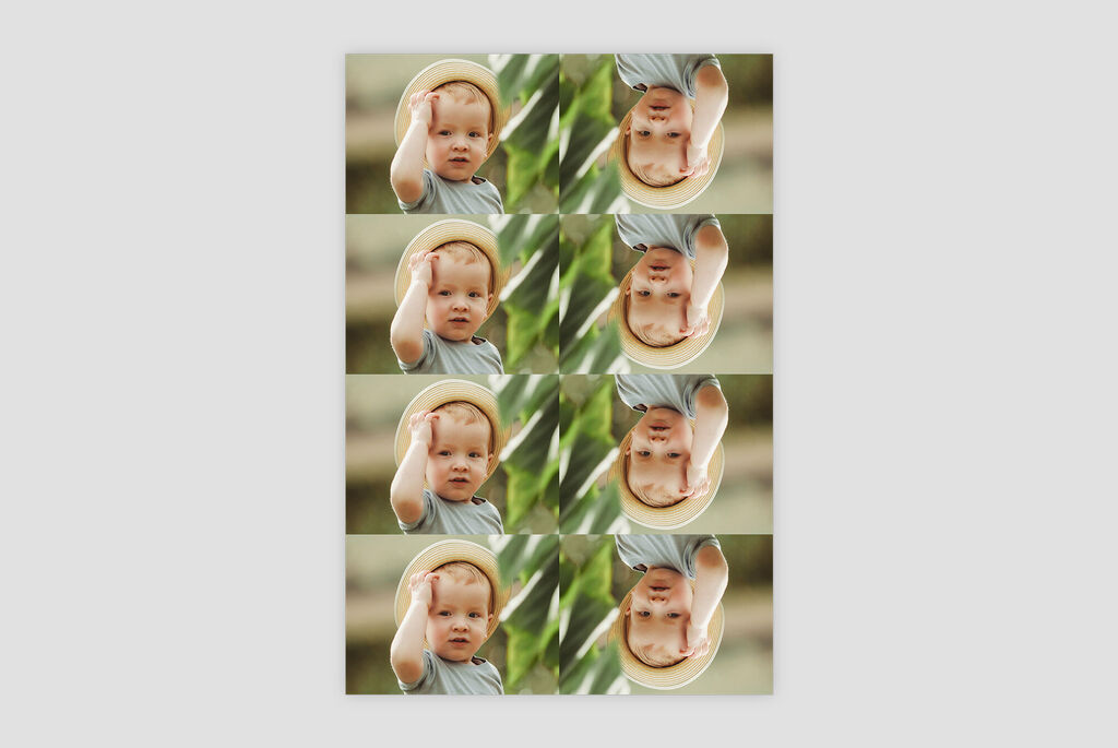 Lot de photos d'un enfant de différentes tailles